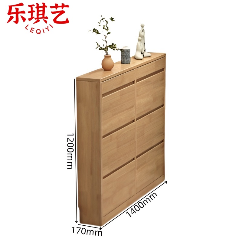 乐琪艺 实木鞋柜 140*17*120cm G11款 个高清大图