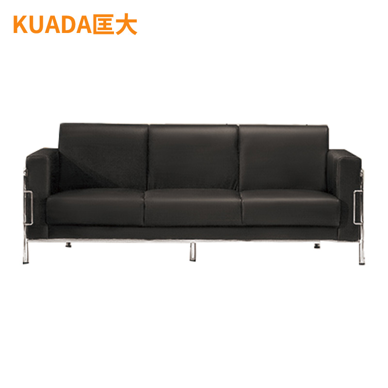 匡大 皮艺沙发商务办公接待三人位沙发KD-E3018-2高清大图
