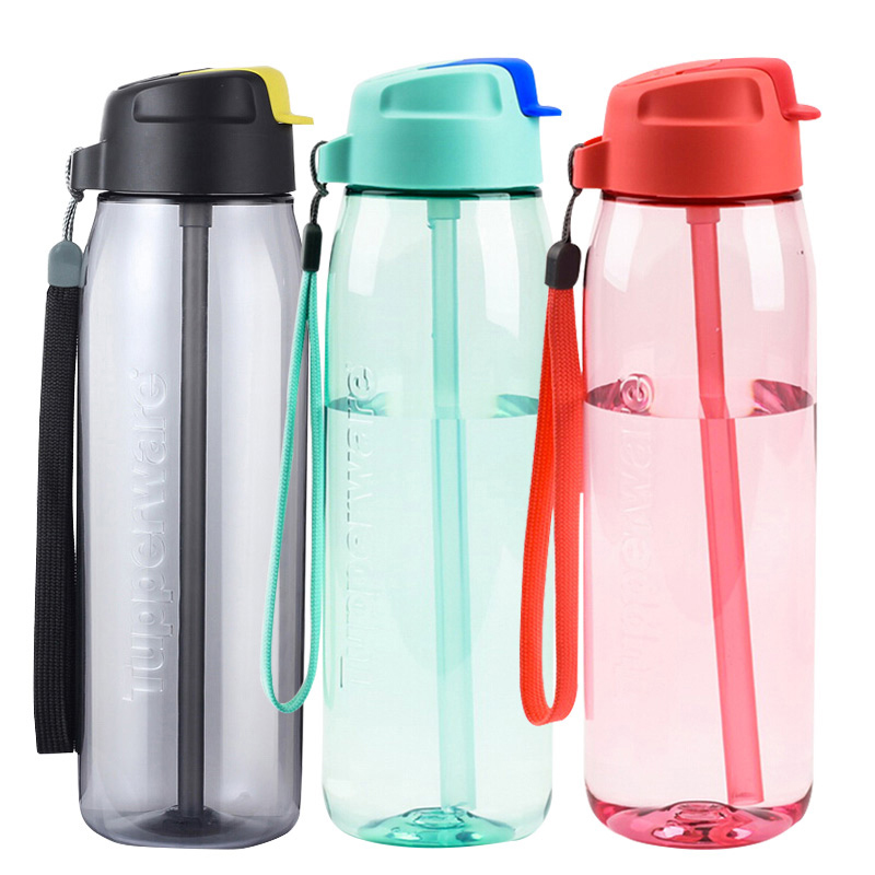 特百惠（Tupperware）塑料水杯 容量750ML 塑料便携运动水壶防漏杯乐动随心壶高清大图