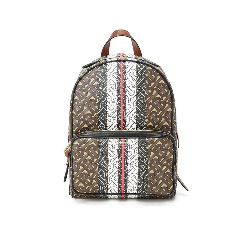 预订 BURBERRY 博柏利 TB LOGO TB专属标识 条纹相拼 双肩包8019346