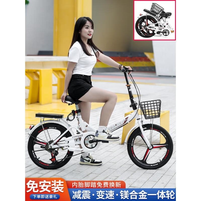 新款折叠自行车轻便减震男女通用学生校园通勤迷你车20 22寸高清大图