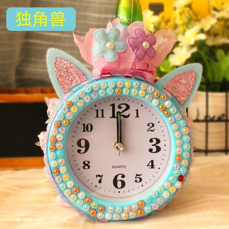 儿童创意DIY粘贴玩具 小学生实用手工制作梦幻时钟材料包