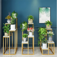 北欧大理石花架中号40*40*100