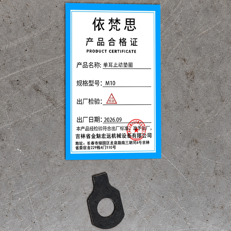 依梵思 单耳止动垫圈 M10 个高清大图