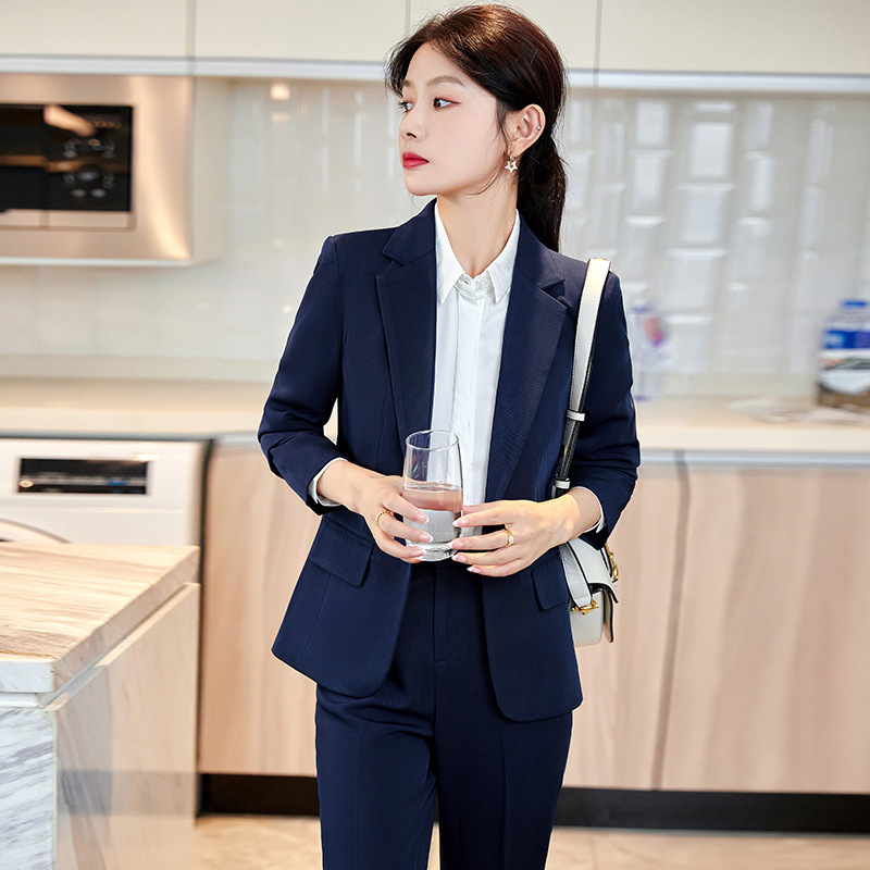 女先生女士套装职业西装套装女士职业女裤套装2022春秋新款正装面试