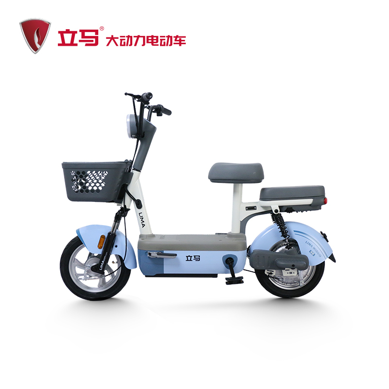 立马米多新国标自行车48V20Ah长续航电动车新款二轮小型电瓶车4块电池至高续航60KM左右