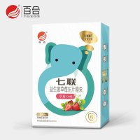 百合儿童益生菌复合果蔬益生菌 0.7g*12片 盒装 草莓压片糖果肠胃肠道吸收消化免疫力