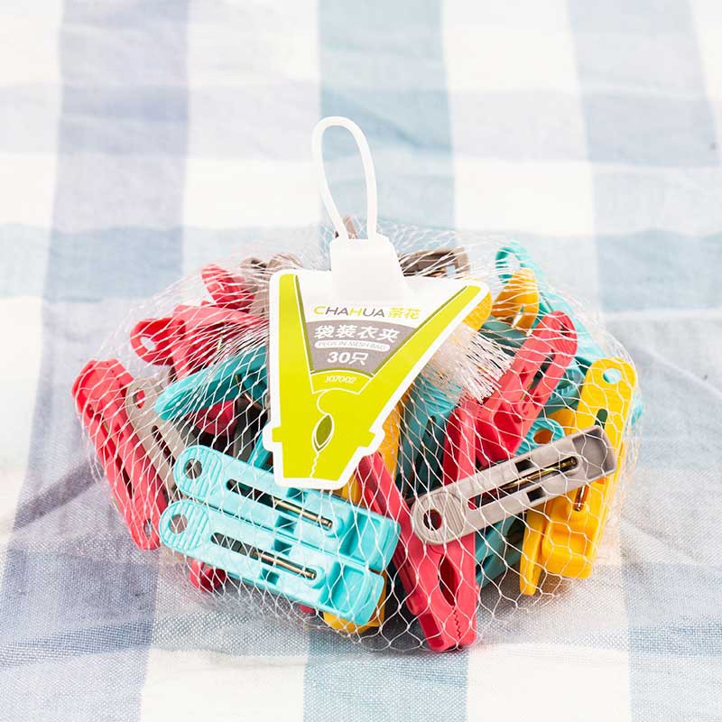 茶花衣夹防滑夹扣锯齿压口加厚材质咬合力强J07002(颜色随机)高清大图