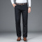 老爺車(LAOYECHE)休闲裤修身直筒黑色秋冬季弹力男裤商务青年冬季款裤子男休闲裤