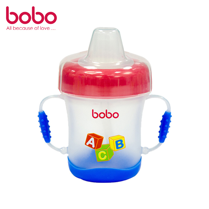 乐儿宝(bobo)安全软嘴杯PP学饮杯水杯水壶 170ML红色 适用年龄6个月以上