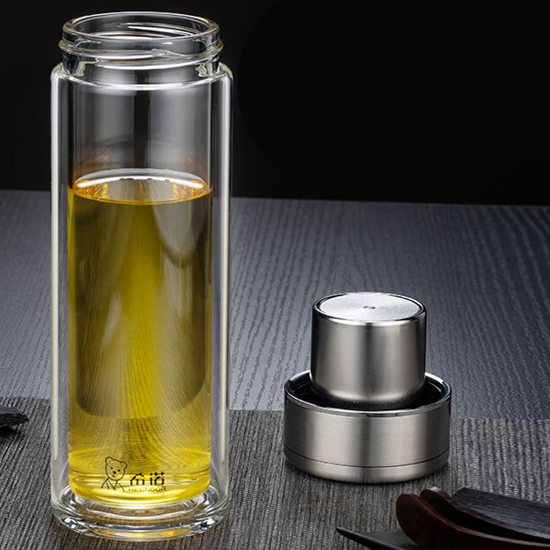 希诺玻璃杯320ml密封防漏户外便携XN-6663(颜色随机)高清大图