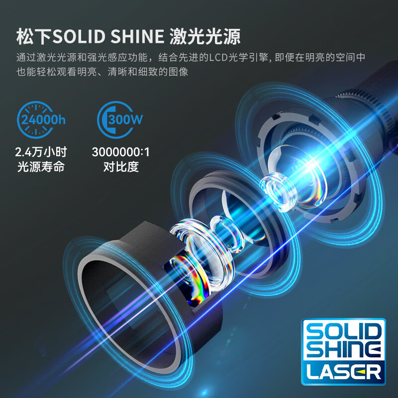 松下(Panasonic)PT-LMZ460C激光投影仪 白天会议室专用商务办公商务机培训教学投影机高清大图