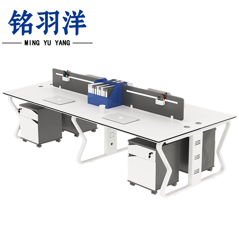 铭羽洋电脑桌柜2.4m套高清大图