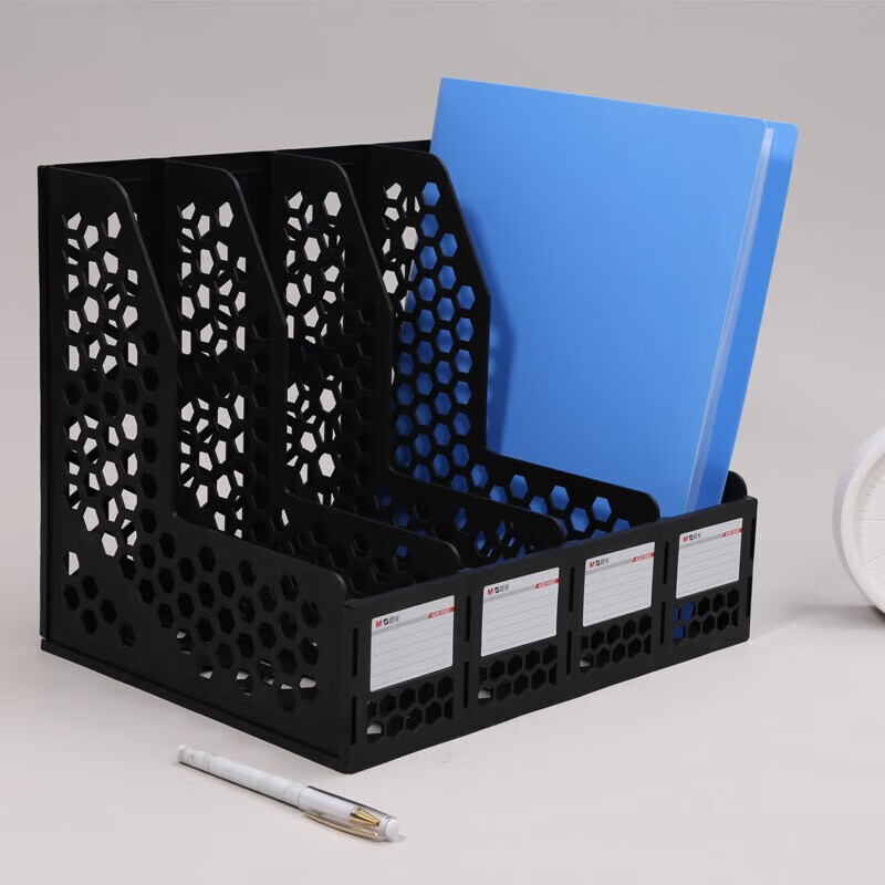 晨光文件框蜂窝形四联(黑色)ADM95082高清大图