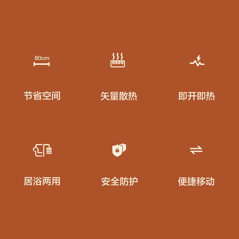 格力(GREE)踢脚线 NJF-X6020 取暖器家用大面积电暖器电暖气片IPX4级防水移动地暖浴室干衣暖风机