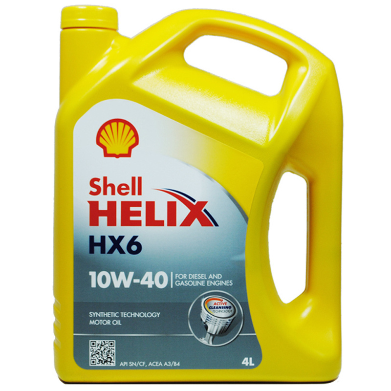 半合成机油shell壳牌欧洲进口helixhx610w40sn级黄喜力4l