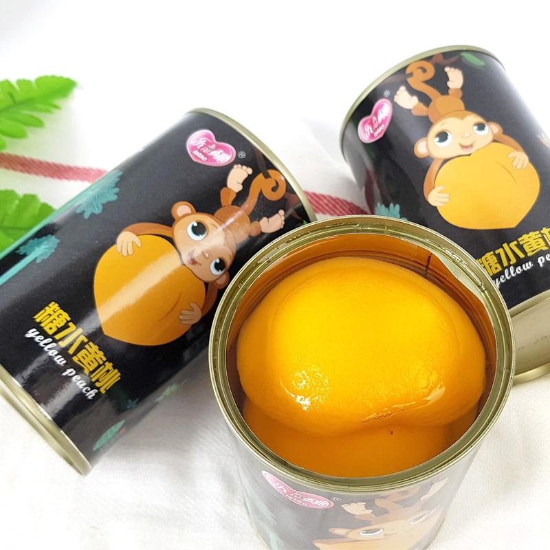 乐淘乐桃黄桃罐头水果 安徽砀山糖水黄桃罐头425g*8罐