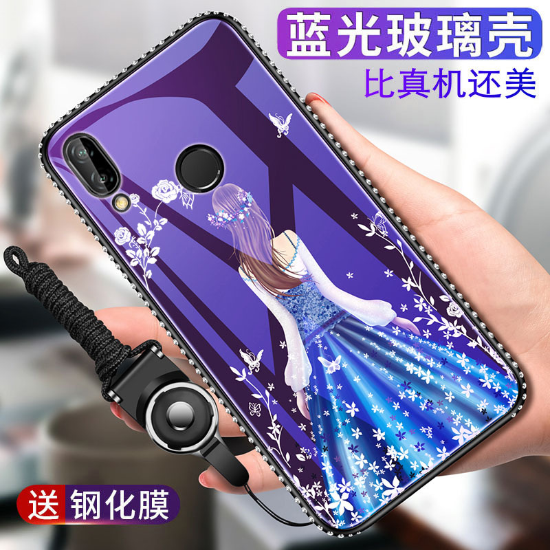 TL 华为nova3e手机壳Nove3E玻璃壳蓝光保护