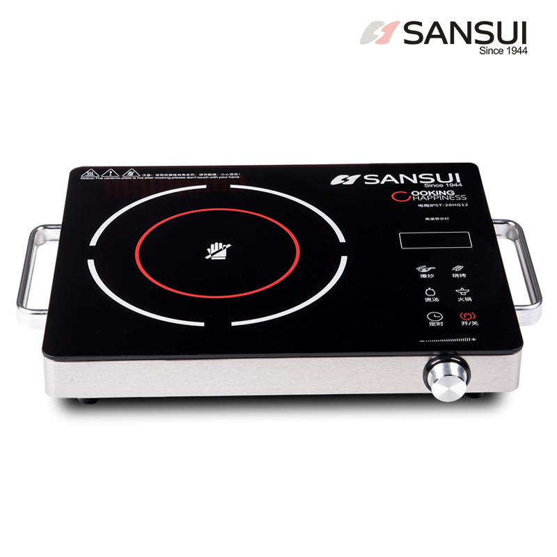 山水(SANSUI) DTL-20 超薄触摸全钢电陶炉大火力 低噪音 黑色高清大图