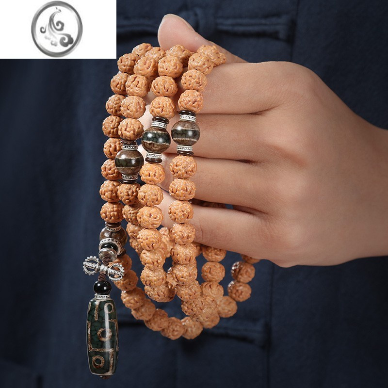 jimi印尼108颗小金刚菩提手串男士盘玩佛珠项链精品菩提子文玩手链女