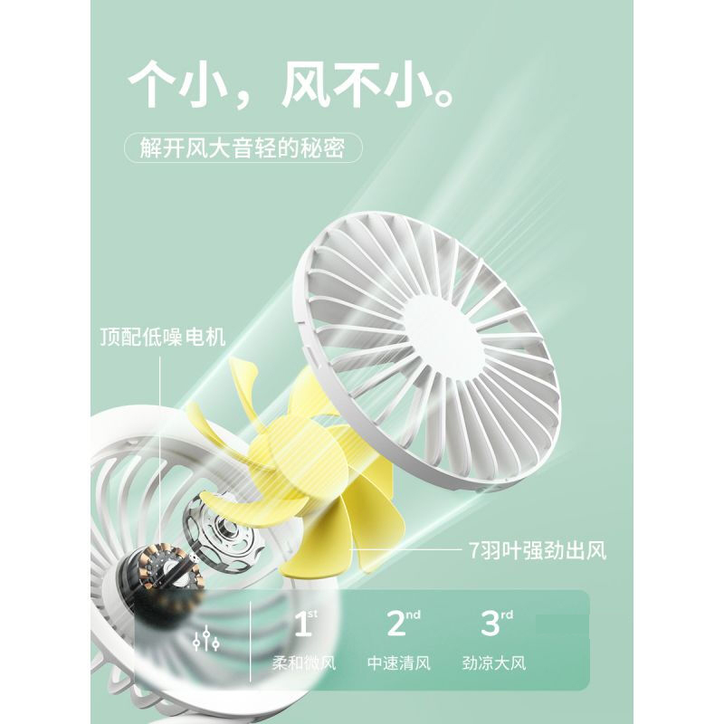 (苏宁集采) 几素小风扇小黄鸭联名款挂脖便携式风扇 FA15