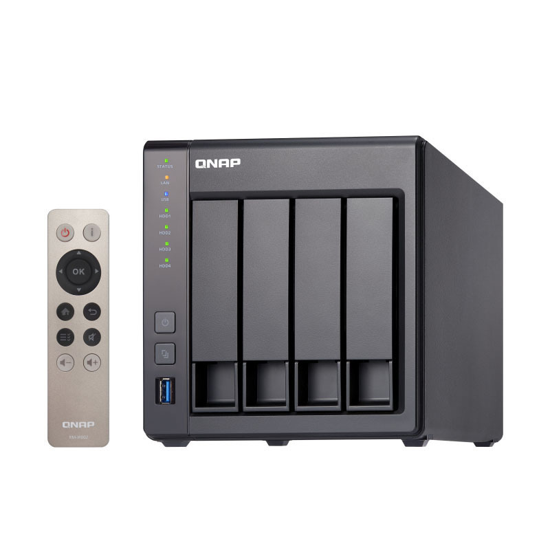 威联通（QNAP） TS-451+ 2G 4盘位桌面式NAS网络存储器 赛扬2.0G四核CPU（无内置硬盘）