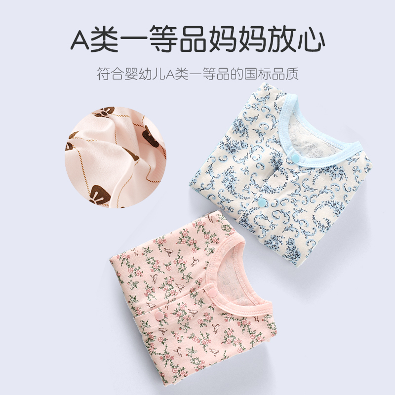 龙之涵(LONGZHIHAN)宝宝无袖连体衣夏季新生儿纯棉哈衣婴童纯棉爬服衣服薄款