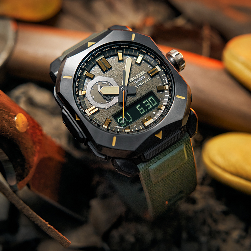 casio旗舰店卡西欧手表男太阳能电波protrek防水户外运动登山表防水