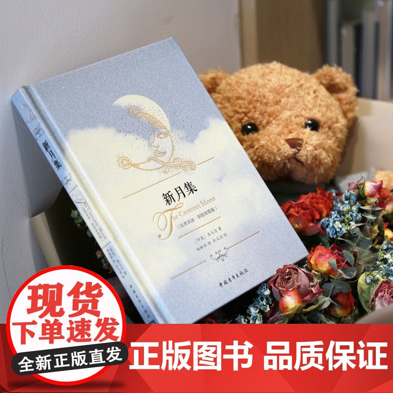 新月集精装 英汉双语 彩绘珍赏版 泰戈尔著 郑振铎译 杜文涓配图高清大图