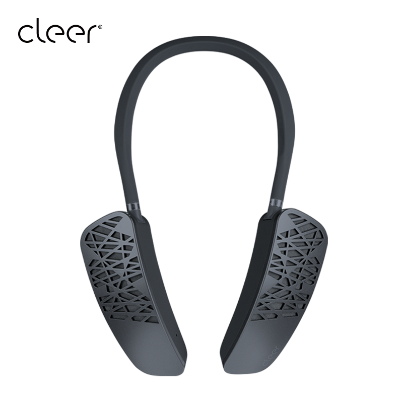 cleer HALO无线颈挂式蓝牙音箱定向传音便携挂脖音响户外骑行防水节日礼物 [12H续航+震撼音效]钛金灰高清大图
