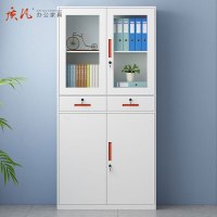 质凡钢制办公柜档案储物柜 中二斗文件柜