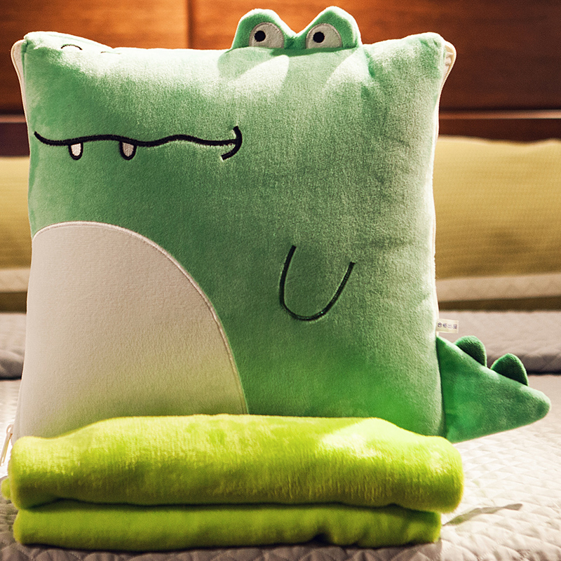 小鳄鱼 40cm抱枕(毯子1x1