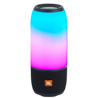 JBL PULSE3 音乐脉动三代 便携式蓝牙音箱 炫彩小音箱+低音炮 桌面音响 可免提通话 防水设计 典雅黑
