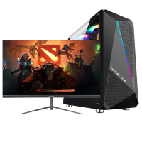 铭能 i9级八核E5 2660/RX550 4G独显/16G内存/256G固态+500G机械盘 台式机 DIY组装机 台式电脑家用办公组装电脑学生电脑台式游戏电脑主机+24英寸全套