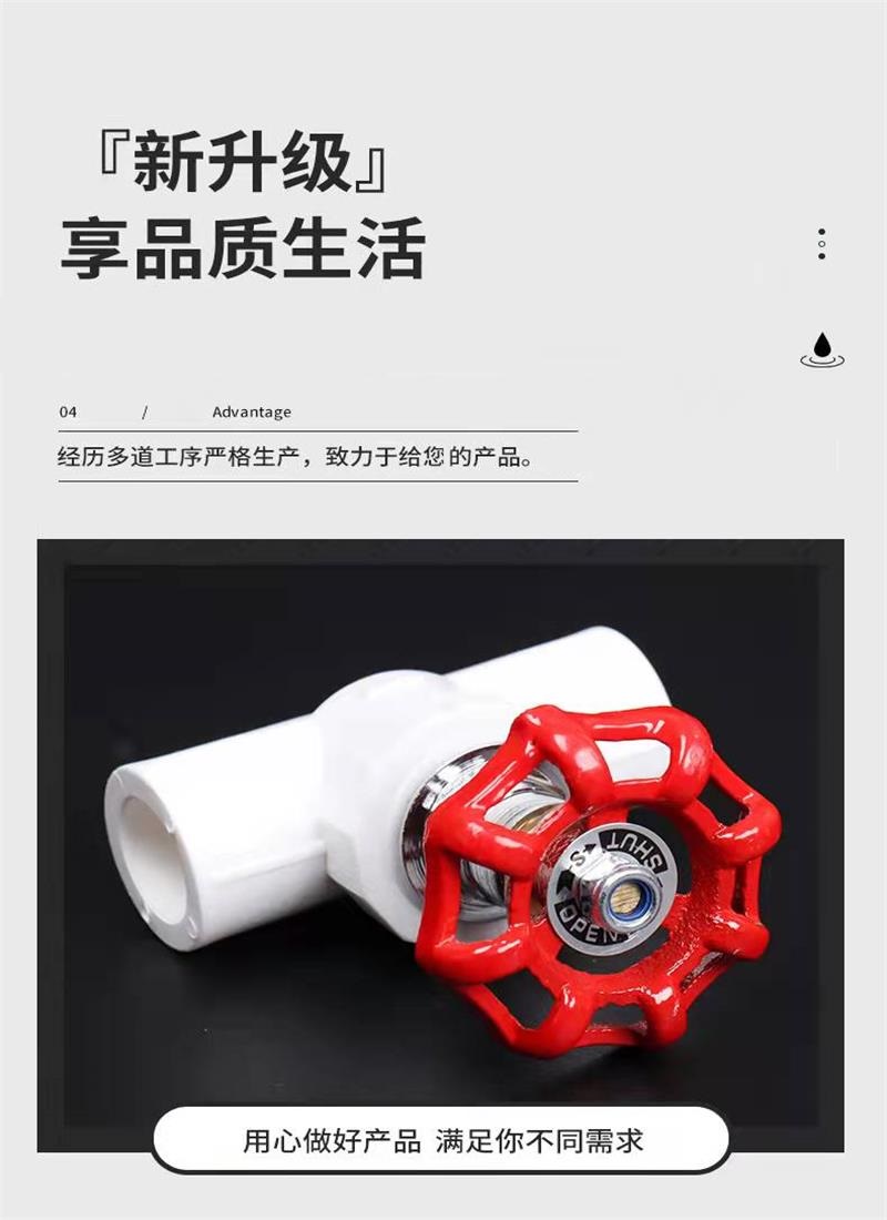 盛京联硕PPR截止阀 国标PPR升降截止阀铜芯截止阀 PPR25mm (6分)铜芯 个高清大图
