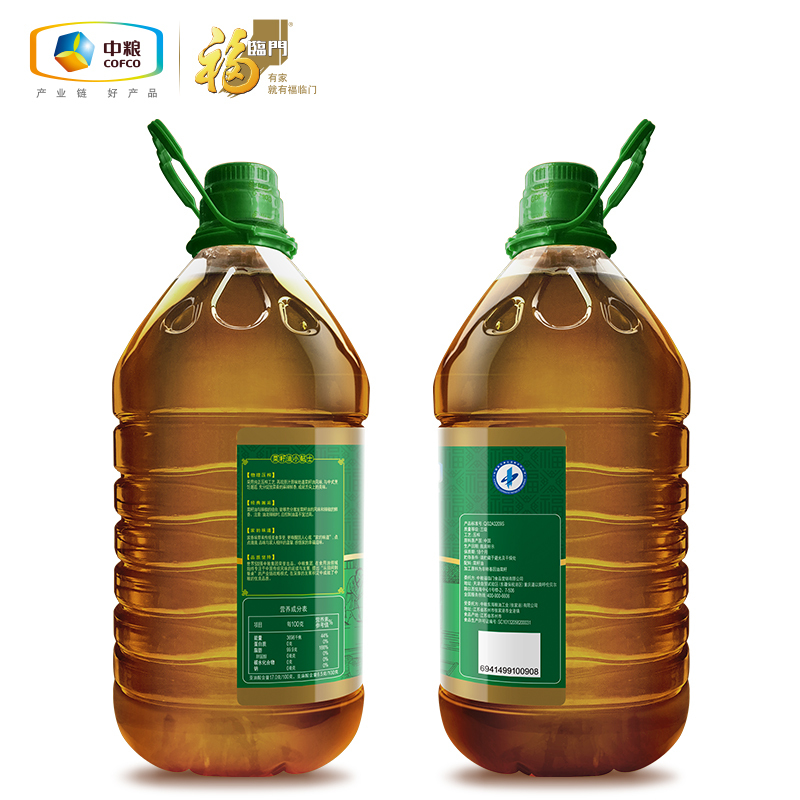 福临门家香味浓香压榨菜籽油5L