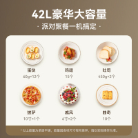 长帝(Changdi) 家用电烤箱 42L大容量多功能 独立控温 易操控 四层烤位多功能烘焙电烤箱TO42A