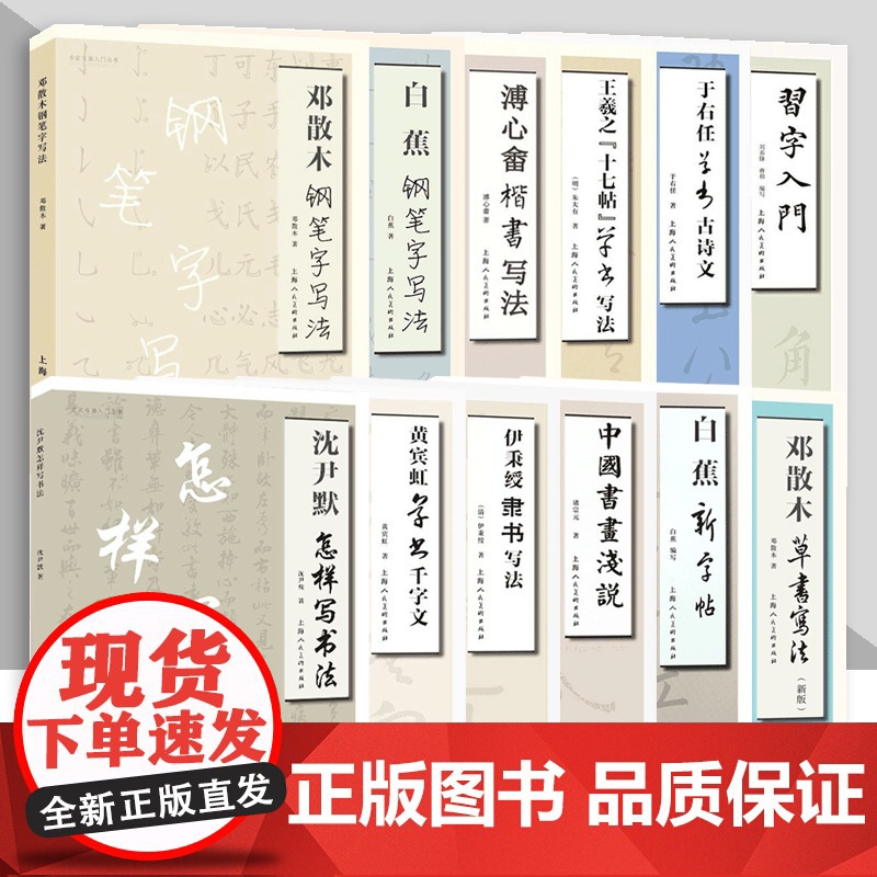 名家书画入门系列 邓散木钢笔写法 习字入门 沈尹默怎样写书法 于右任草书古诗 邓散木草书写法(新版)上海人民美术
