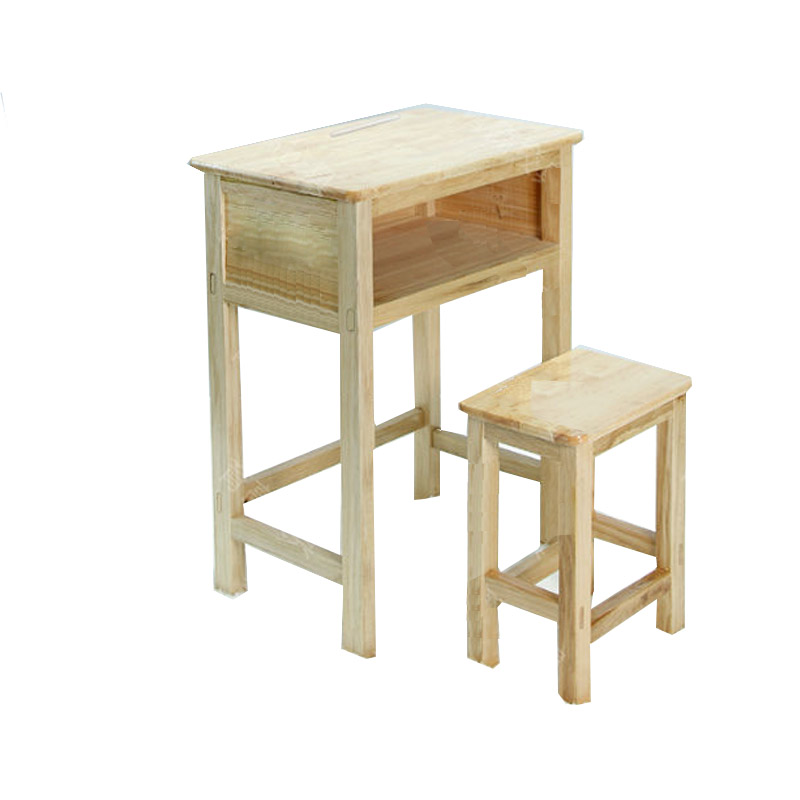 卡里鳄单人木课桌凳klekzd15学校学习学生课桌凳参数