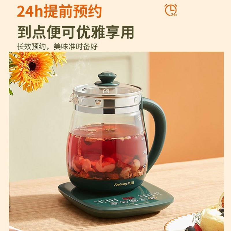 九阳养生壶家用全自动电水壶煎药壶多功能玻璃花茶壶可拆卸茶篮煮茶器热水壶WY1120