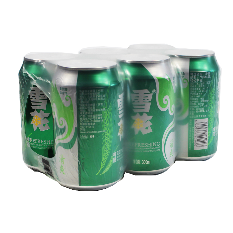 雪花清爽听装330ml6