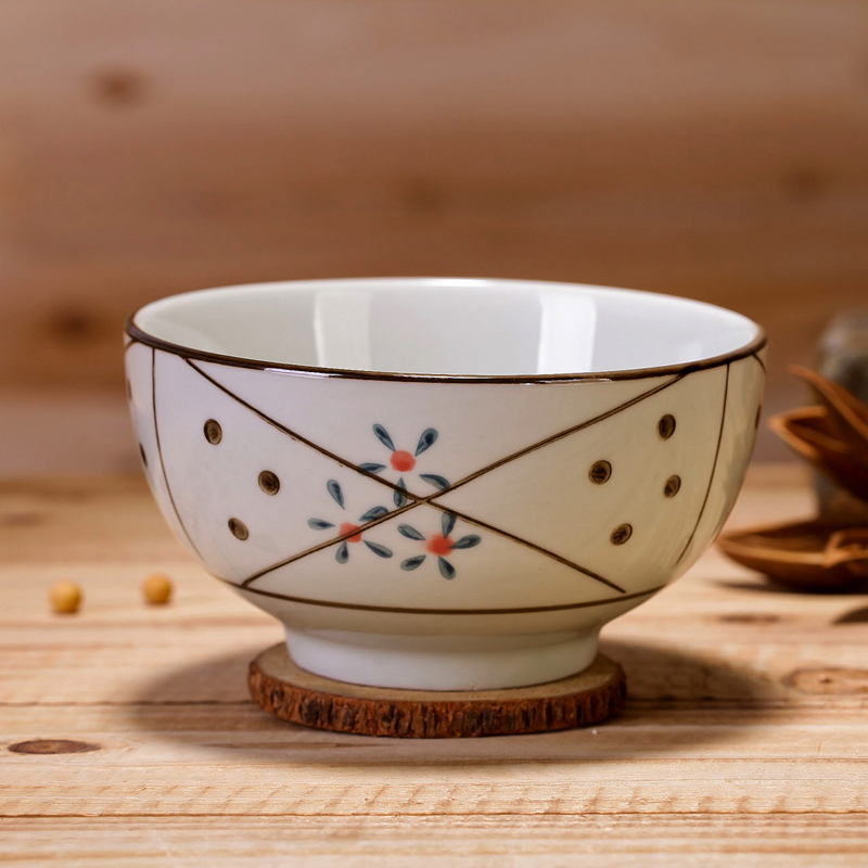 瓷物语5英寸饭碗家用釉下彩吃饭碗小碗汤面餐具碗碟碗