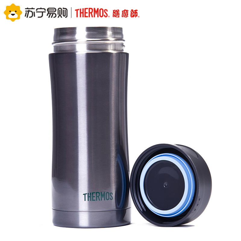 送杯套,团购有豪礼](高性价比,携带方便)膳魔师保温杯JCG-400 CGY灰色 400ML 成熟稳重 长效保