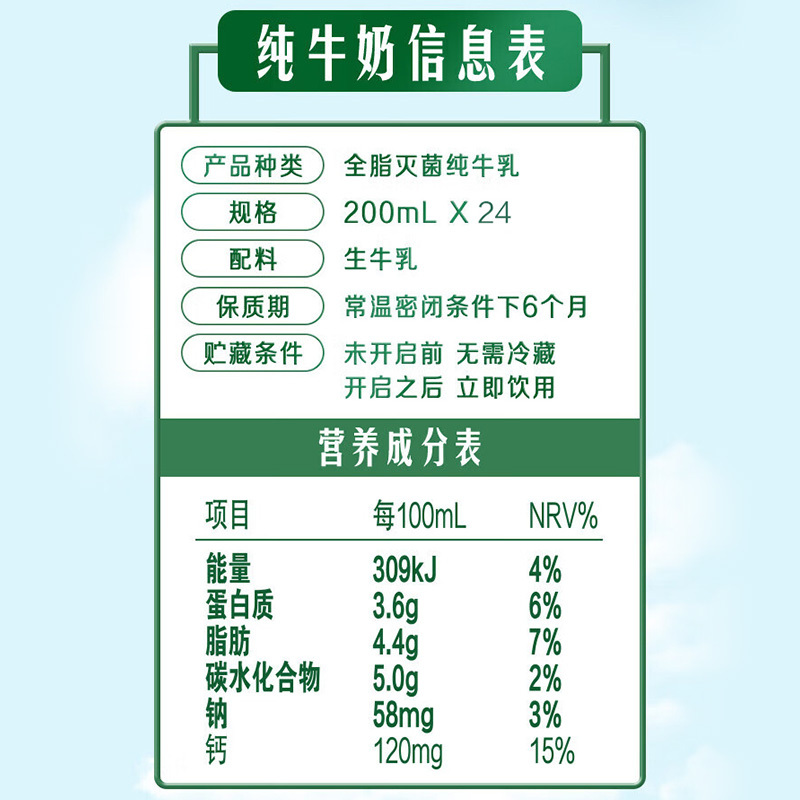 [1月生产]伊利金典纯牛奶整箱 200ml*24盒*2箱 3.6g乳蛋白 原生高钙 礼盒装高清大图