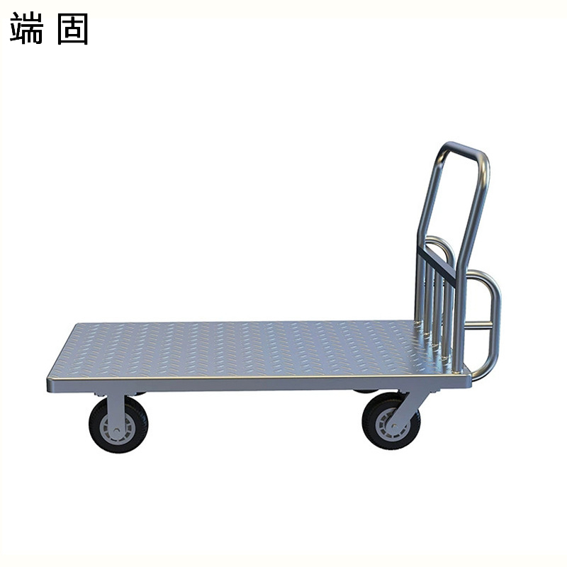 端固 加大号重型全钢小推车手推车平板车8寸轮 126*80cm DH126/个高清大图