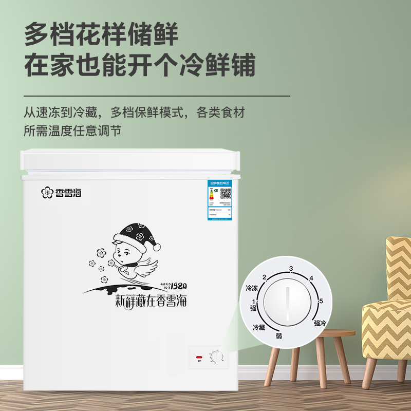 [苏宁优品]香雪海 180升 冰柜家用冷柜 冷藏柜 冷冻柜 冷藏冷冻可转换 冰柜小型家用 BD/BC-180S228高清大图
