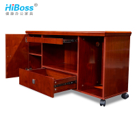 HiBoss办公桌椅中式1.8米中班台油漆实木贴皮班桌