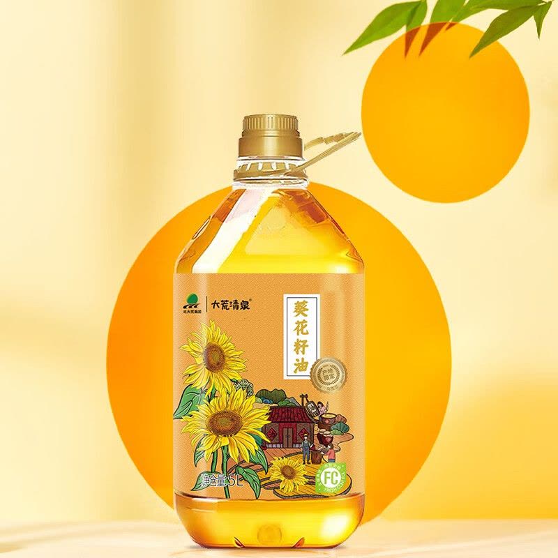 大荒清泉 葵花籽油5L/桶图片