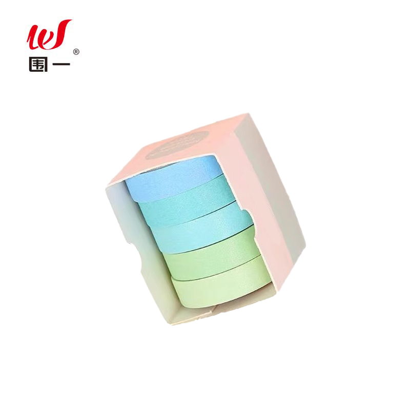 围一 彩色纸胶带 基础盒装绿色长2M*10MM 卷高清大图