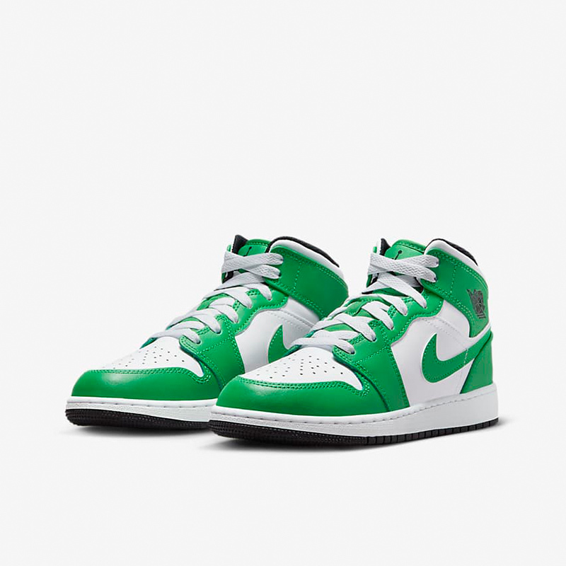 耐克女鞋jordan 1 aj1白绿中帮大童鞋休闲运动鞋篮球鞋dq8423-301